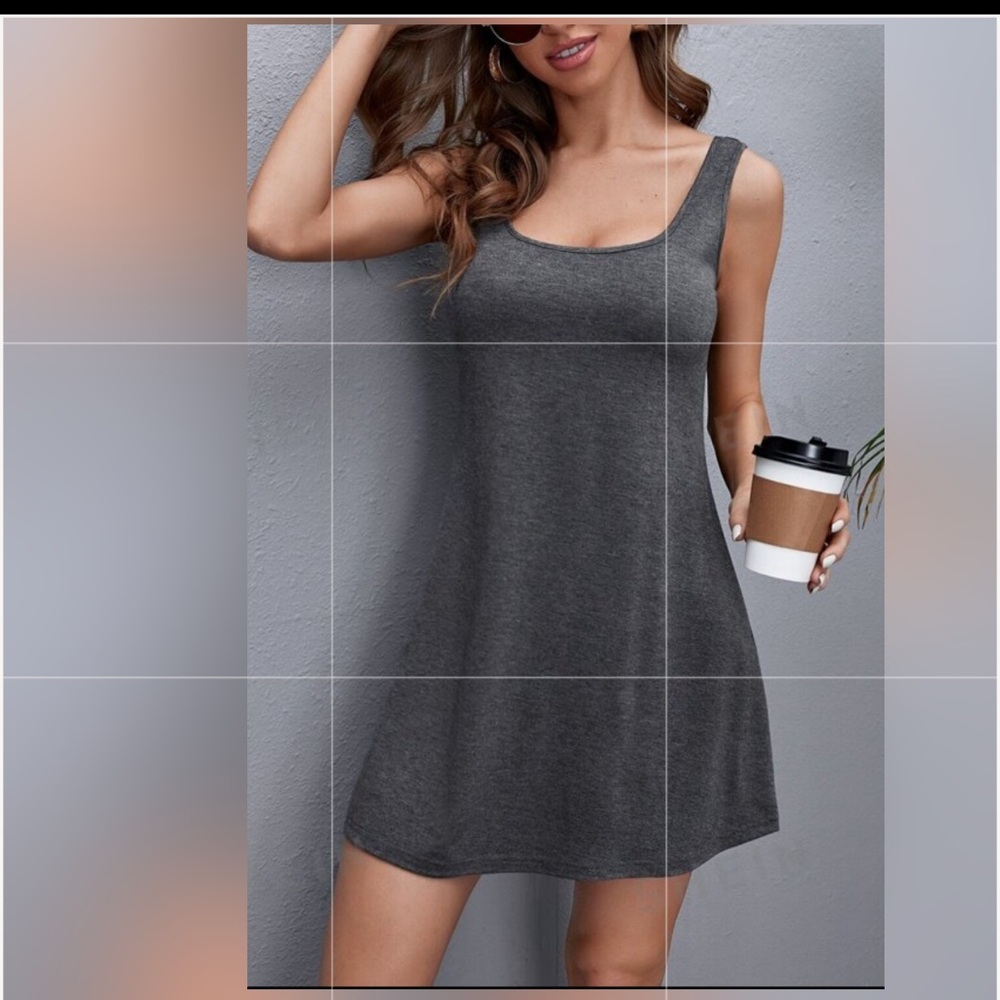 New Dark Gary Tank Dress